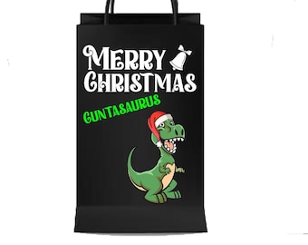 Merry Christmas Cuntasaurus Gift Bag Rude/Offensive/fun/Novelty Gift Bag, Adult Humour Light hearted fun present wrap/bag