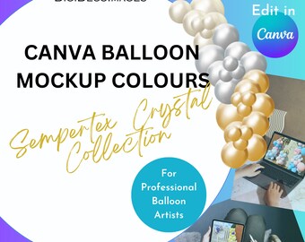Sempertex Crystal Collection - Canva Balloon Mockup Colours