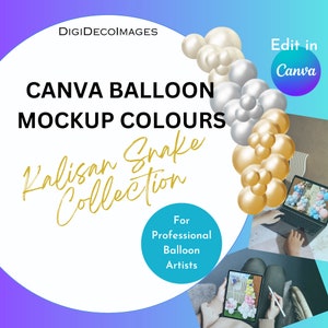 Kalisan Snake Print Collection - Canva Balloon Mockup Colours