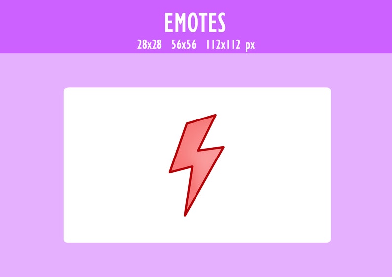 Red Lightning Bolt Emote for Twitch and Discord Lightning Etsy