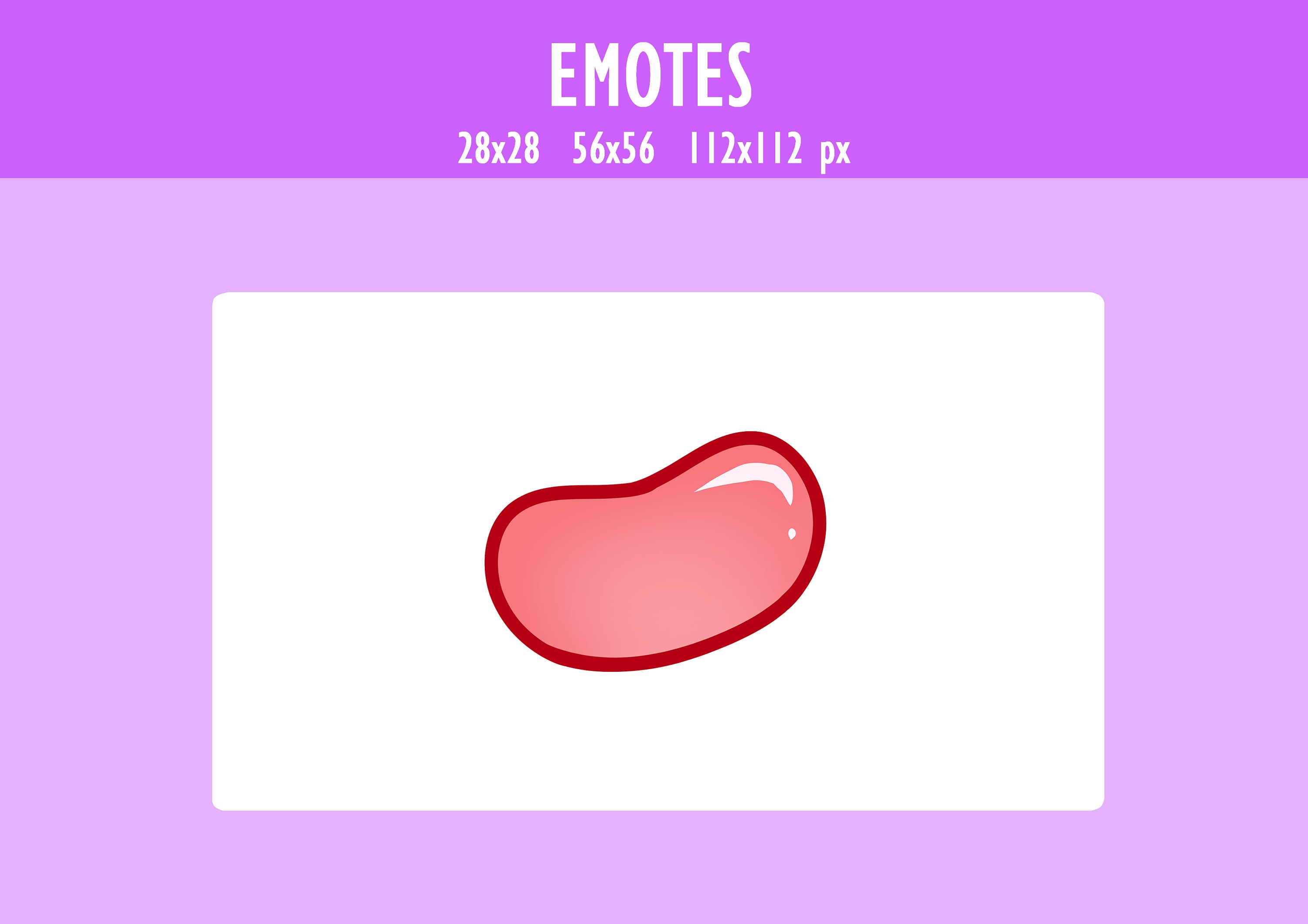 Red Jelly Bean Emote for Twitch and Discord Jelly Bean Emote Etsy