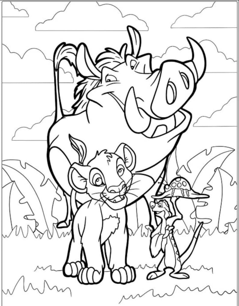 LION KING Theme Coloring Pages 32 Coloring Pages - Etsy