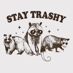 Stay Trashy Png, Funny Stay Trashy Raccoons Opossums Squad Team Trash Png