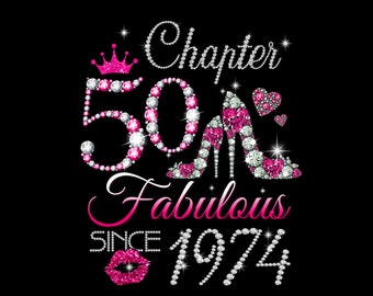 Chapter 50 EST 1974 Png, 50 Years Old 50th Birthday Queen Png
