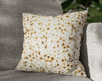 Matzah Pattern  Polyester Square Pillow Case,  Jewish pillow case Home Decor, Jewish Holiday Gift | Fun Pillow Gift to Lean on For the Seder