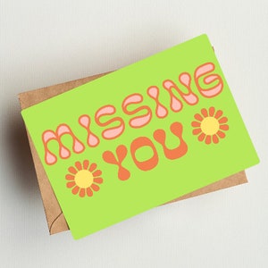 Tu me manques, Style rétro, Cartes de correspondance, Lot de cartes de voeux, Tu me manques quand je suis avec vous, Lots de cartes postales, enveloppes incluses, Adorable papeterie