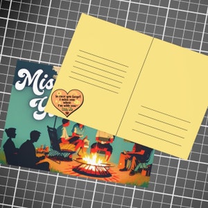 Tu me manques, pack de cartes de vœux, tu me manques quand je suis avec toi, paquets de cartes postales, enveloppes incluses,