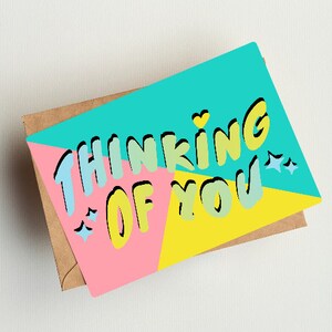Je pense à vous, Lot de cartes de voeux, Vous me manquez quand je suis avec vous, Lots de cartes postales, enveloppes incluses, Cartes à impression horizontale finition brillante