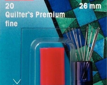 Prym Premium fine Quilter's needles x 20, 26mm, sewing patchwork quilting 121440