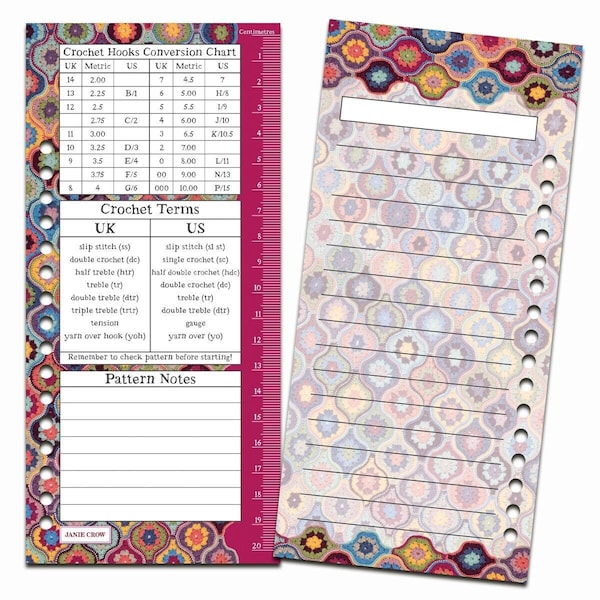 Mystical Lanterns Crochet colour charts with useful info, Emma Ball Gifts CR12