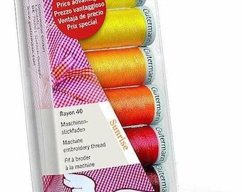 Jeu de fils Gutermann pour broderie Machine Creativ Rayon 40 SUNRISE 7 x 200 m 731340-2