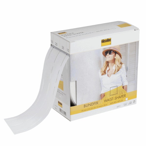 Vlieseline Waist-Shaper Fuse and Fold Fold-A-Band Pick 70/80cm White/Grey Vilene