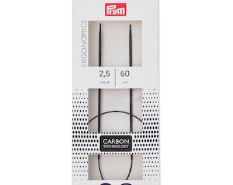 Prym Carbon Tech Ergonomic Rundstricknadeln/Stift - 2,5mm 60cm - 215201