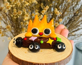 Unique Fire Demon Incense Holder, Handmade Clay Art, Unique Gift, Home Decor, Housewarming Gift, Birthday Gift, Gift for Her, Calcifer