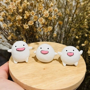 Cute Warawara Spirits Desk Pets - Polymer Clay Figurine | Worry Warts | Studio Ghibli The Boy and the Heron (How Do You Live? 君たちはどう生きるか) -