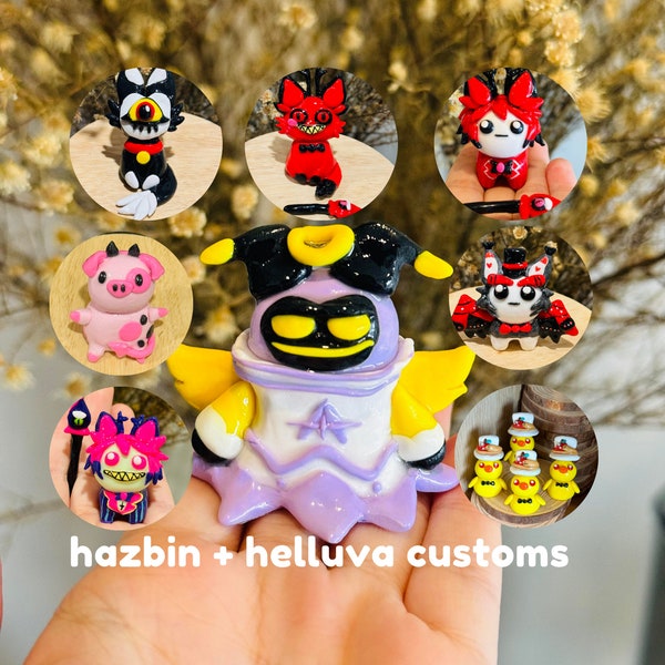 Custom Hazbin Hotel or Helluva Boss Commissions | Hazbin Hotel | Handmade Polymer Clay Custom | Helluva Boss | Hazbin Hotel