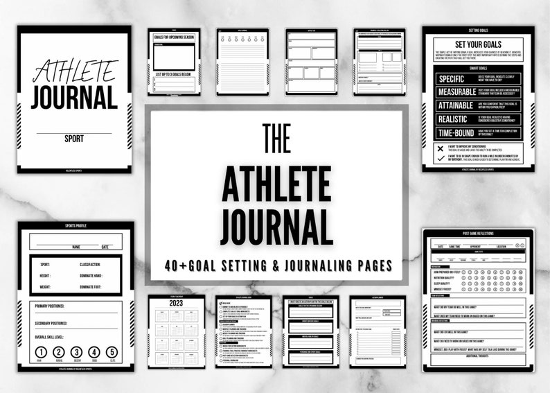 Sports Journal Guidebook Journal Template Printable Journal Reflection Journal SMART Goals Template Planner Template image 1