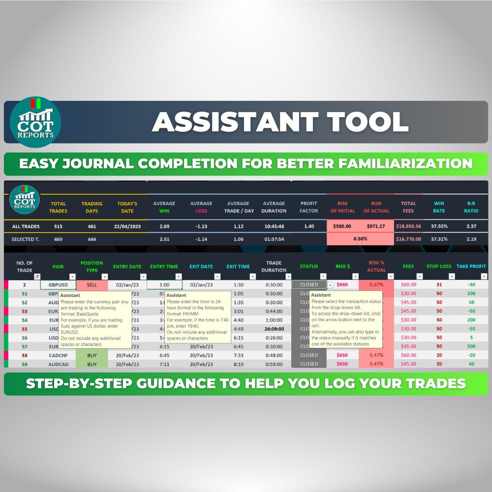 Trading Journal Spreadsheet [excel] - Etsy