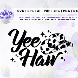 Yeehaw SVG, Let&#39;s Go Girls svg, Howdy print, Westside svg, Cricut, Png, Svg, sublimation, Cowboy Hat svg, Cowgirl svg, Yee Haw svg, Retro