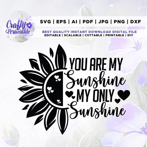 You Are My Sunshine Svg - Etsy