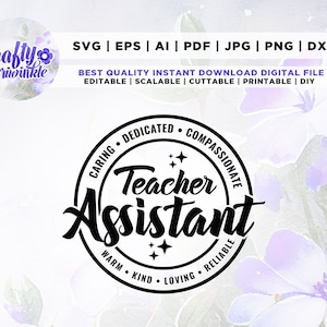 Teacher&#39;s assistant svg, Teacher&#39;s aide svg, Teacher aid svg, Teachers, Teacher assistant svg, teachers assistant svg, SVG, Cricut, Png