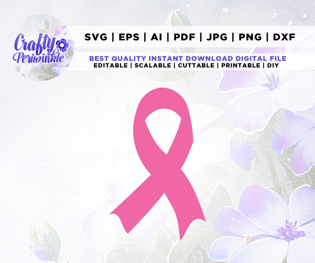 Breast Cancer Ribbon Svg, Breast Cancer Svg, Cut File, Silhouette Svg