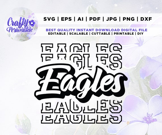 Eagles Tee Svg, Eagles Svg, Eagles Shirt Svg, School Spirit, Cute Design, Cut File, Cricut, Png, sublimation, silhouette, instant download