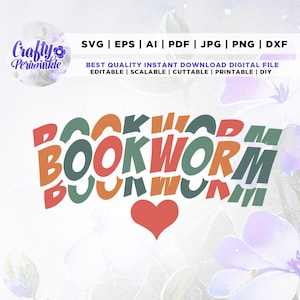 Bookworm Svg, Amante de los libros Png, Bibliotecario Png, Cricut, sublimación, Lectura Svg, Es un buen día para leer Png, Amante de los libros Svg, Bookworm Png.
