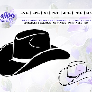 Cowboy Hut SVG, Hut svg, Country Western SVG, Shirt Design svg, SVG, Png, Eps, Dxf-Datei, Vinyl geschnitten Datei, schneiden, Silhouette geschnitten Dateien,