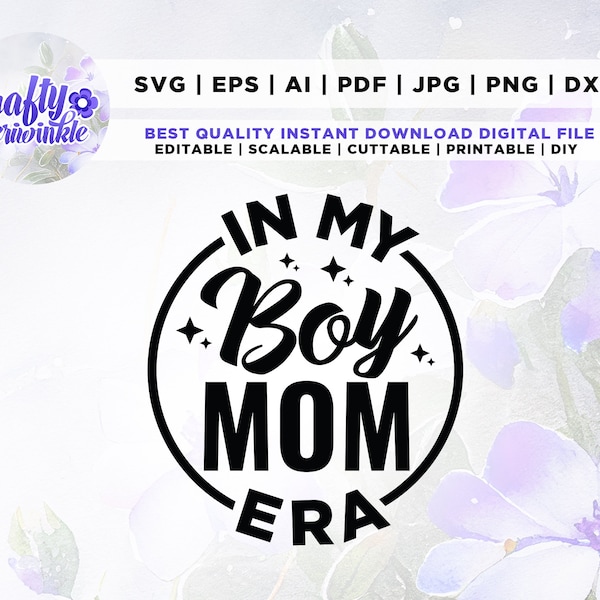 In My Boy Mom Era Svg, Png, Svg, sublimation, Boy Mom Club Svg, Boy Mama Svg, New Mom Svg, Cricut, instant download, cut file