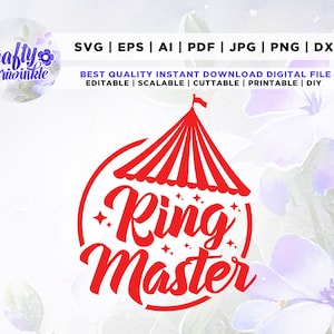 Ring Master Svg, Cricut, Silhouette, Svg, sublimation, Circus Birthday Shirt, Birthday outfit, shirt svg, instant download, birthday party