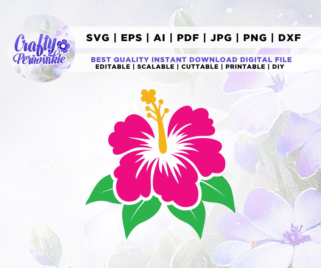 Buy Hibiscus Svg, Hawaiian Flower Svg, Png, Svg, Hibiscus Flower Svg ...