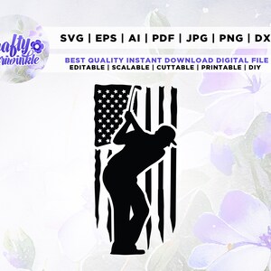 Golf Player Svg, Golf Clubs Svg, Golf Ball Svg, Golf Vector, US Golf Svg, Golfing Svg, Golf Cut Files, Golf Silhouette, Cricut, Png, Svg