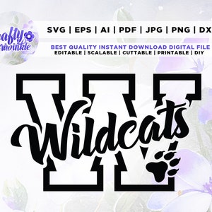 Wildcats SVG, Wildcats Football, Wildcats Baseball, Wildcats Soccer, Wildcats Basketball svg, Cut File, Cricut, Svg, sublimation, silhouette