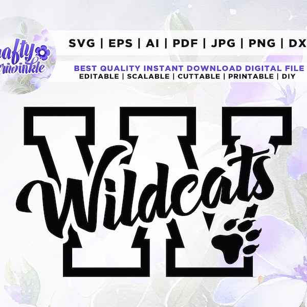 Wildcats SVG, Wildcats Football, Wildcats Baseball, Wildcats Soccer, Wildcats Basketball svg, Cut File, Cricut, Svg, sublimation, silhouette