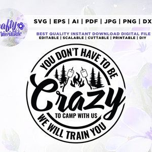 Crazy Camping Friends svg, Campfire Firepit Sign, Camp Life Bucket design, Marshmallows, Cricut, Svg, sublimatie, Camp Crew png, Camper