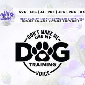 Hond opleiding stem SVG, Paw SVG, hond SVG, hond papa SVG, hondentrainer SVG, hondenliefhebber SVG, hond moeder SVG, doggy geschenken SVG, hondentraining PNG.