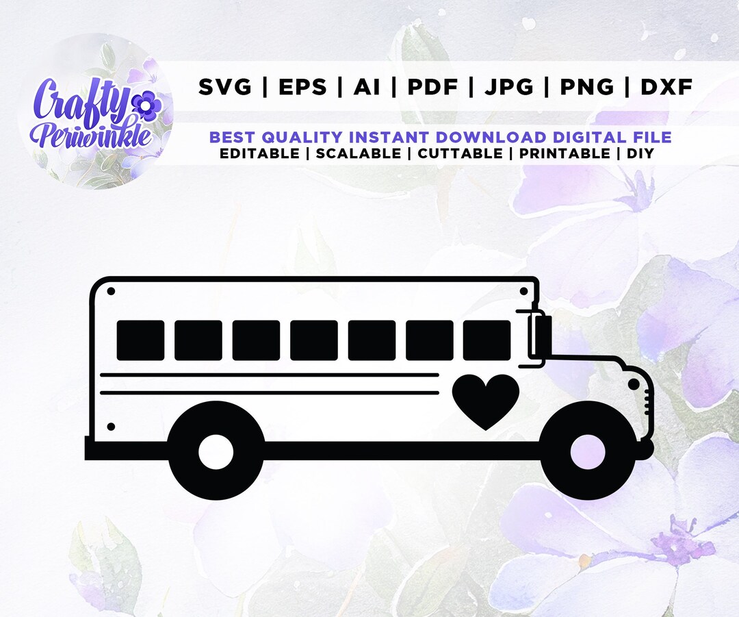 School Bus Clipart, School Bus Cut File, Cricut, Png, Svg, Sublimation ...