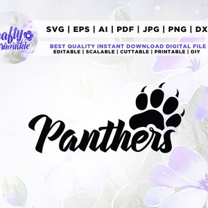 Panthers Paw svg, Panthers svg, Paw svg, Panthers png, Paw png, t-shirts, design svg, digital files, clipart, sublimation, cut file