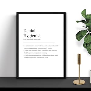 Wunderliche Mundhygienikerin Definition druckbare Wandkunst, digitaler Download, druckbare Kunst Poster Geschenk - perfektes Geschenk für Mundhygienikerinnen