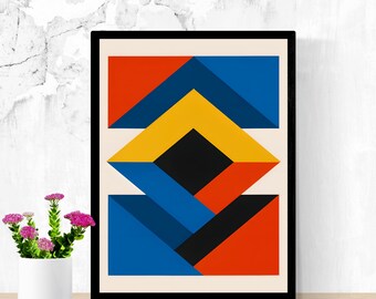 Bauhaus Inspired Printable Wall Art – Digital Download
