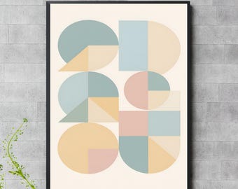 Modern Geometric Printable Wall Art – Digital Download