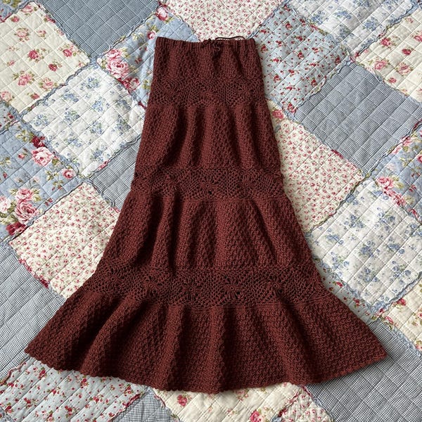 Patrón de crochet para falda de flores