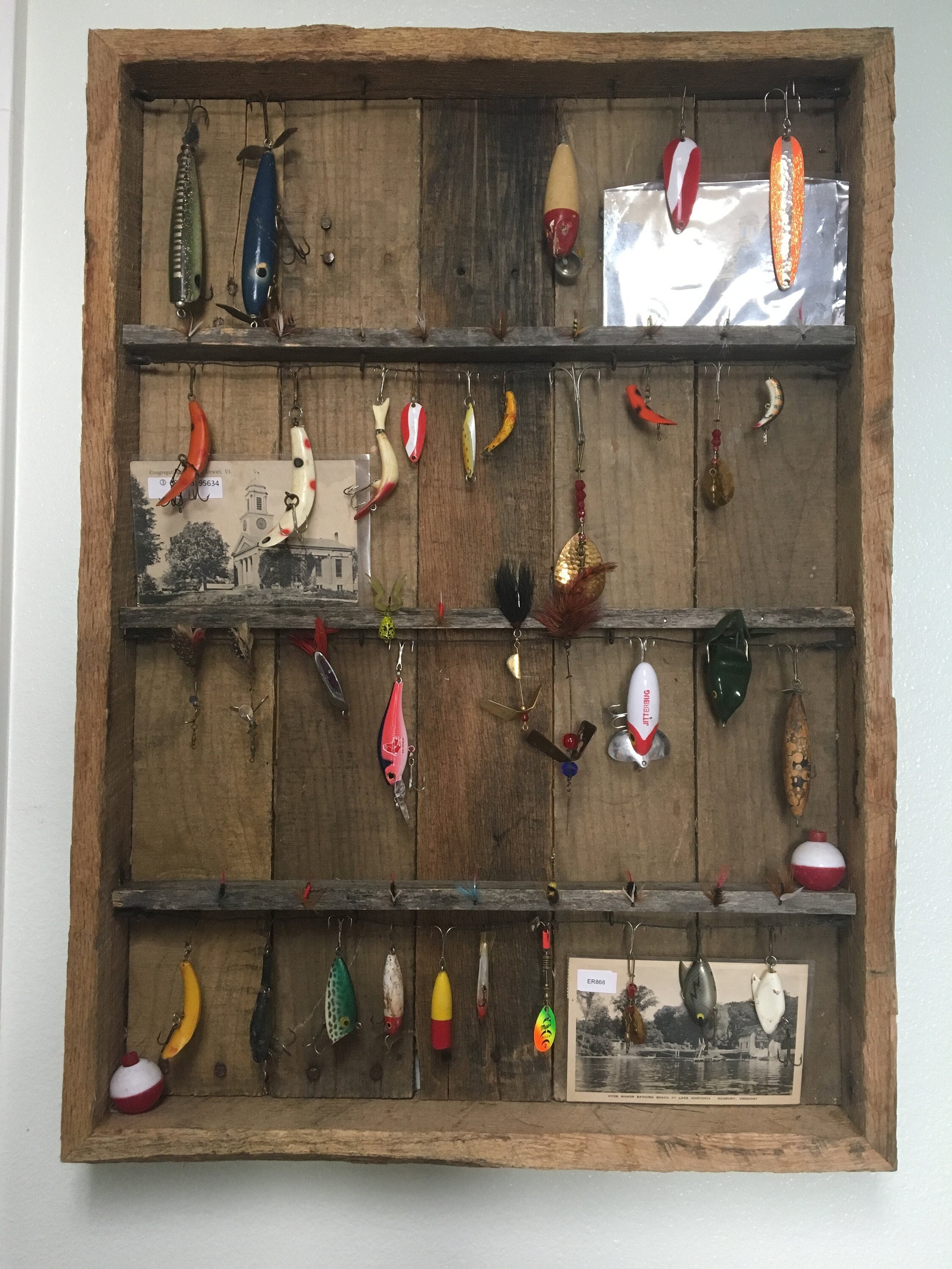 Fishing Lure Display Case, Fishing Reel Display, Fishing Shadow Box 