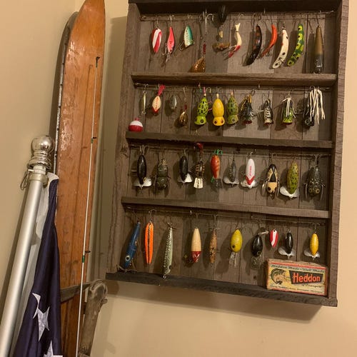 Vintage Fishing Lure Display - Etsy Vintage Fishing Lure Display - Etsy