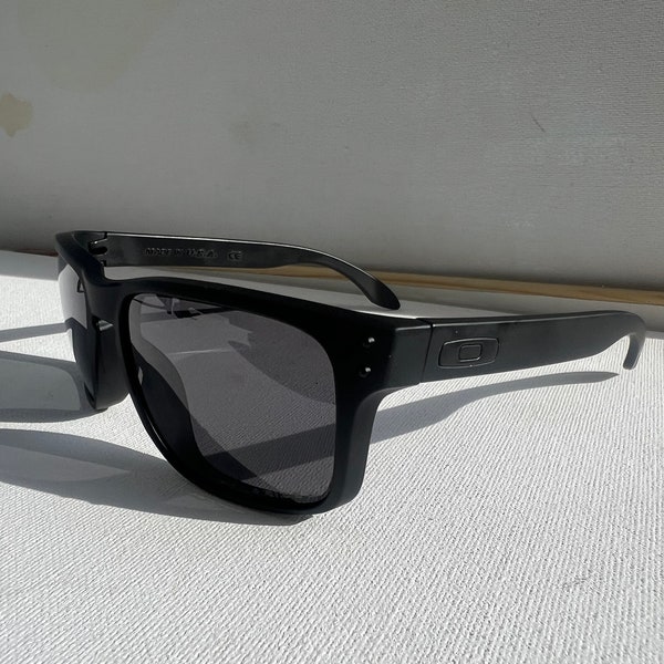 Matte black polarized sunglasses