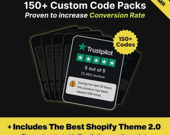 Shopify Theme + 150 Liquid Code Snippets: Conversion Focused Design (Digital Download)