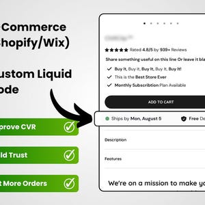 以下が含まれることがあります： チェックマークが入った緑色のボタンで、「CVRを改善する」と表示されています。チェックマークが入った緑色のボタンで、「信頼を構築する」と表示されています。チェックマークが入った緑色のボタンで、「注文を増やす」と表示されています。ボタンは白い背景に、右を向いた黒い矢印があります。