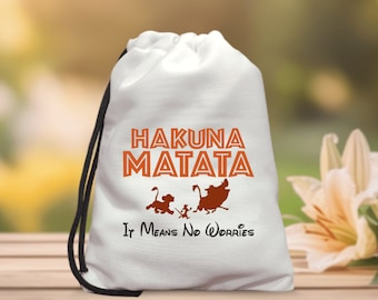 Personalized favor bags - The Animals Theme Bags - Party Treat Bags - Customized Name Gift bags - It Means No Worries - Kids Favor Bag