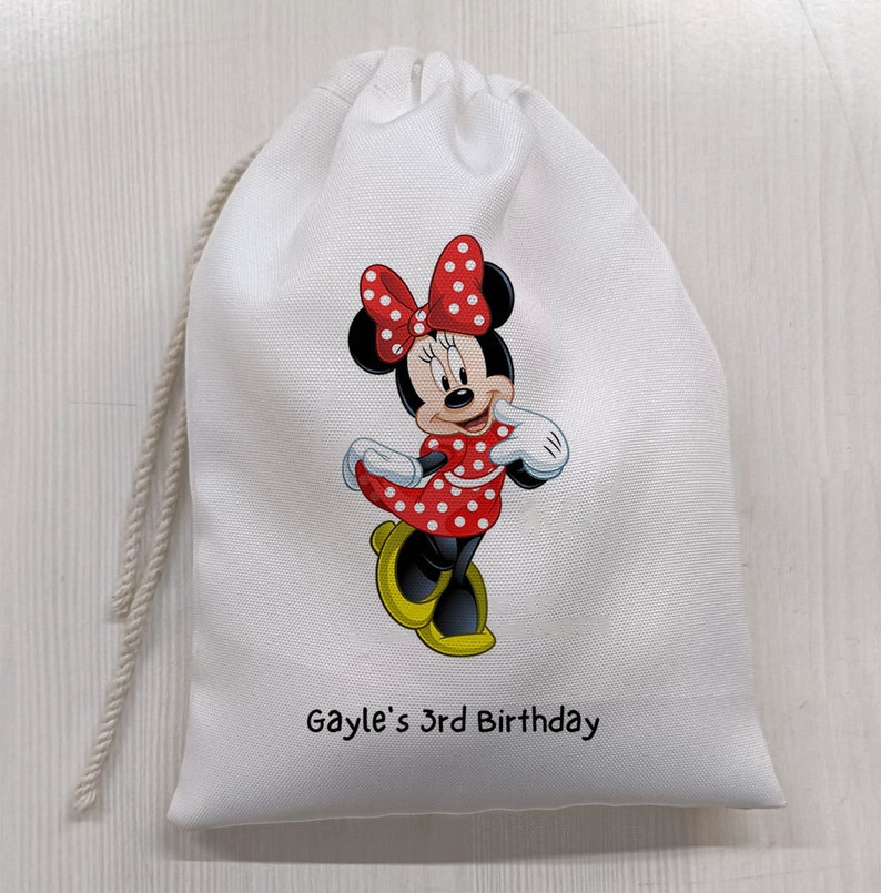 Minnie Mouse Inspired Favor Bags Personalized Birthday Party Bags